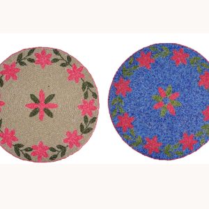 Beaded starburst place mats Table Mat Centre piece Beaded Charger 14" glass bead
