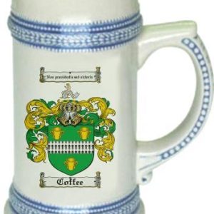 Coffee Coat of Arms Stein / Family Crest Tankard Mug