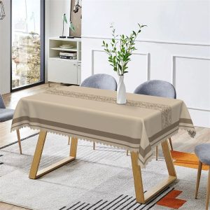 Coffee Color Traditional Pattern Dining Tablecloth - Aperturee