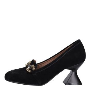 Emanuelle Vee With Heel Black