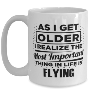 Funny Coffee Mug for Flying Fans - 15 oz Tea Cup For Friends Office Co-Workers