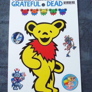 Grateful Dead YELLOW Dancing Bears Outside Window Sticker Set Car Decal