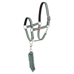 Halter and lead rope set with snap hook Premiere