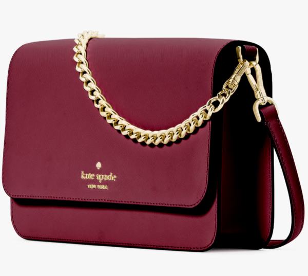 Kate Spade Madison Flap Crossbody Bag Purple Leather Chain Purse KC430 NWT FS