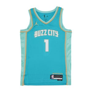 Men's Basketball Tank Top Nba City Edition 2023/24 Swingman Jersey No 1 Lamelo Ball Chahor Rapid Teal