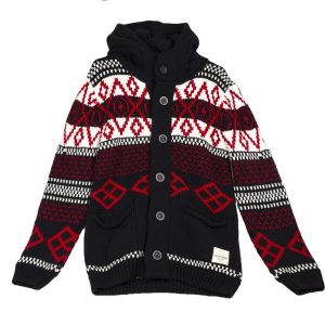 Men's Sweater Wool Jacket With Hood