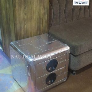 NauticalMart Aviator Metal Side - End Coffee Side Table Office Furniture