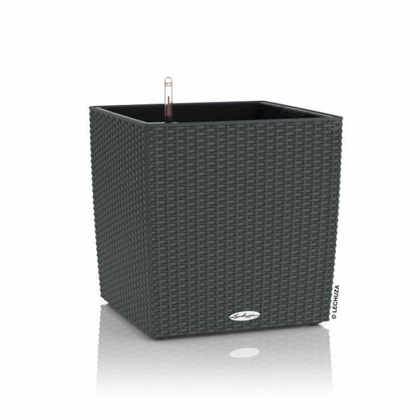 Plant pot Lechuza Black Grey polypropylene