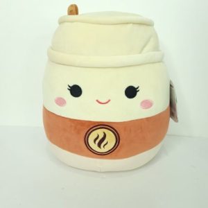 Squishmallow Renne To Go Coffee Latte Cup Mug Brown Straw 11" Plush Stuffed