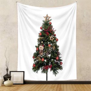Toy Ball Christmas Tree Wall Tapestry Room Deco - Aperturee