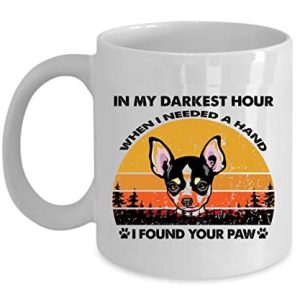 When I Needed A Hand I Found Your Paw Puppy Chihuahua Dog Coffee Mug 15oz Cerami