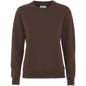 Women's round neck sweater Colorful Standard Classic Organic coffee brown