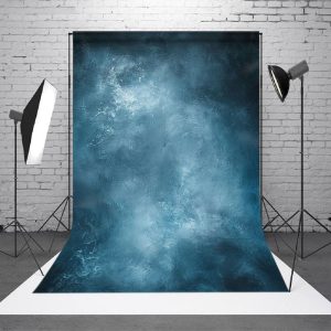 Abstract Deep Blue Chaotic Irregular Blocks Backdrop - Aperturee
