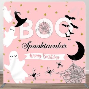 Aperturee Bats And Ghosts Fabric Backdrop Cover for Birthday - Aperturee