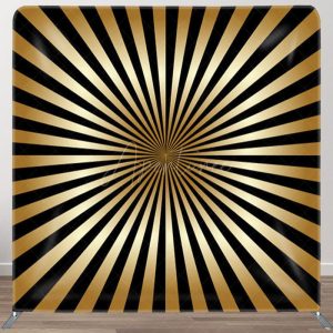 Aperturee Black And Gold Rays Artistic Backdrop For Decoration - Aperturee