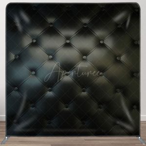 Aperturee Black Leather Sofa Style Fabric Backdrop For Decoration - Aperturee