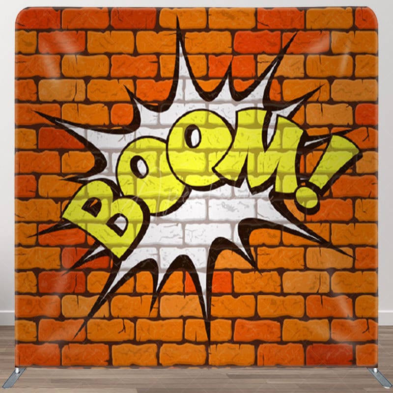 Aperturee Boom Simple Red Brick Wall Backdrop For Party Decor - Aperturee