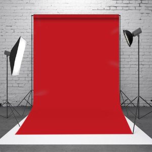 Aperturee Bright Red Solid Color Portrait Photography Backdrop, 2X3FT(0.6MX1M), 14 USD, CYSD6I52-M, solid backdrops