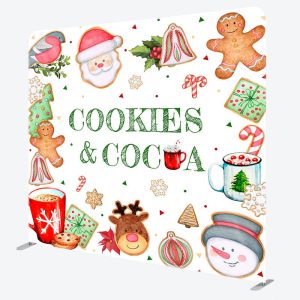 Aperturee Christmas Cookies And Cocoa Pillow Case Backdrop - Aperturee