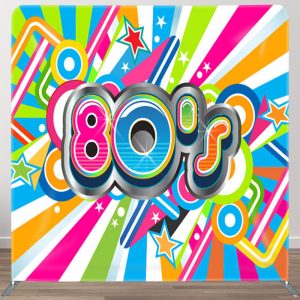 Aperturee Colorful Stripes 80S Style Birthday Party Backdrop Cover - Aperturee