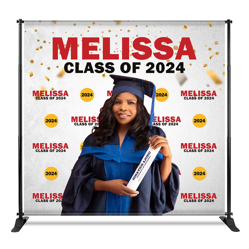 Aperturee Custom Red Confetti Step And Repeat Graduation Backdrop, 4X8FT(1.2X2.5M), 42 USD, step and repeat backdrops, CF1_DZJW1Q17-U