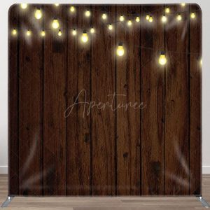 Aperturee Dim Dark Brown Wood Texture Backdrop Cover For Party - Aperturee