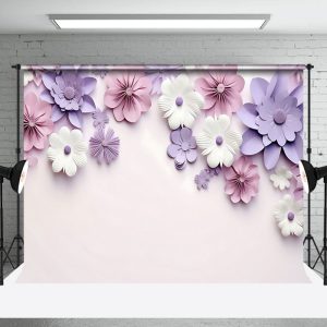 Aperturee Elegant Soft Color Flowers Natural Pink Backdrop