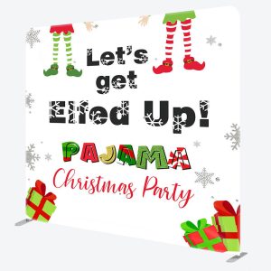 Aperturee Elfed Up Pajama Christmas Party Pillow Case Backdrop - Aperturee