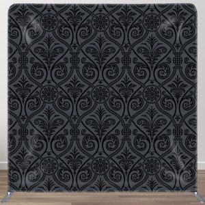 Aperturee Europe Classic Pattern Grey Fabric Party Backdrop Cover - Aperturee