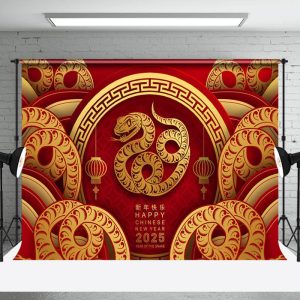 Aperturee Festive Snake Year 2025 Chinese Celebration Holiday Backdrop - Aperturee