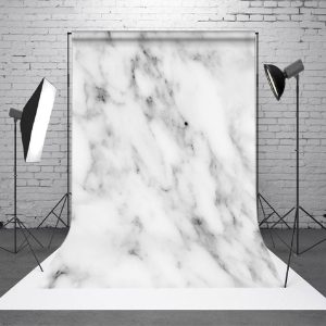 Aperturee Fine Art White Grey Abstract Marble Pattern Backdrop - Aperturee