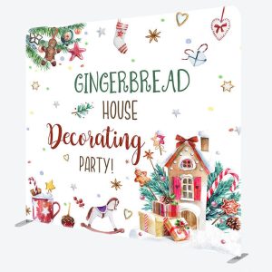 Aperturee Gingerbread House Decorating Pillow Cover Backdrop - Aperturee
