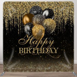 Aperturee Glitter Gold Balloons Fabric Backdrop Cover for Birthday - Aperturee