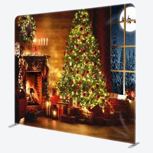 Aperturee Glitter Warm House Christmas Pillow Case Backdrop - Aperturee