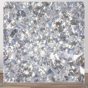 Aperturee Gorgeous Diamonds Fabric Backdrop Cover for Birthday - Aperturee