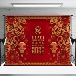 Aperturee Happy Chinese Year Of The Snake Holiday Backdrop - Aperturee