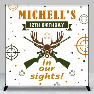 Aperturee In Our Sight Hunt Custom Name 12th Birthday Backdrop - Aperturee