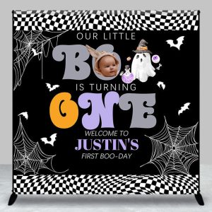 Aperturee Little Boo Halloween Custom Photo Birthday Backdrop - Aperturee