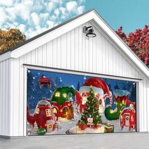 Aperturee Magical Tree Christmas Vibe House Garage Door Banner
