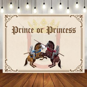 Aperturee Medieval Knight On Horse Backdrop For Gender Reveal - Aperturee