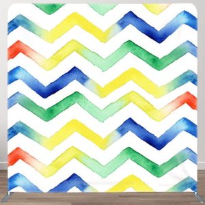 Aperturee Multi Watercolor Waves Fabric Party Backdrop Cover - Aperturee
