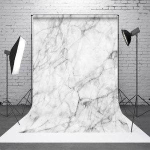 Aperturee Natural White Grey Marble Texture Photo Backdrop - Aperturee