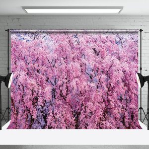 Aperturee Pink Sakura Forest Dense Blossoms Soft Warm Backdrop | Diy Spring Photo Backdrop | Spring Photo Back Drop | Spring Flower Backdrop