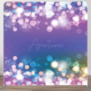 Aperturee Purple Blue Gradient Bokeh Fabric Backdrop Cover - Aperturee