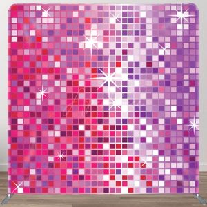 Aperturee Red Purple Gradient Sequin Dance Party Backdrop Cover - Aperturee