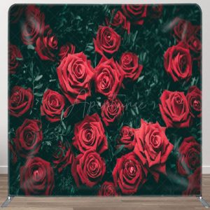 Aperturee Rose Buds With Green Valentines Day Backdrop Cover - Aperturee