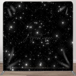 Aperturee Simple Glitter Star Fabric Backdrop Cover for Birthday - Aperturee