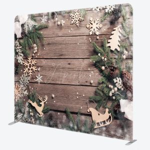 Aperturee Simple Wooden Winter Christmas Pillow Case Backdrop - Aperturee