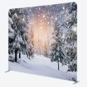Aperturee Snow Landscape Pine Tree Forest Pillow Case Backdrop - Aperturee