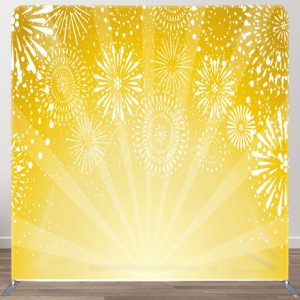 Aperturee Spark Shining Yellow Fabric Party Backdrop Cover - Aperturee